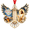 A, variant on Rdausd 5.9 inch Christmas Cash Holder Ornament, Christmas Tree with Gold Scroll Wings and Red Ribbon, Money Gift Presentation for Festive Tree Branches Gift Bags
