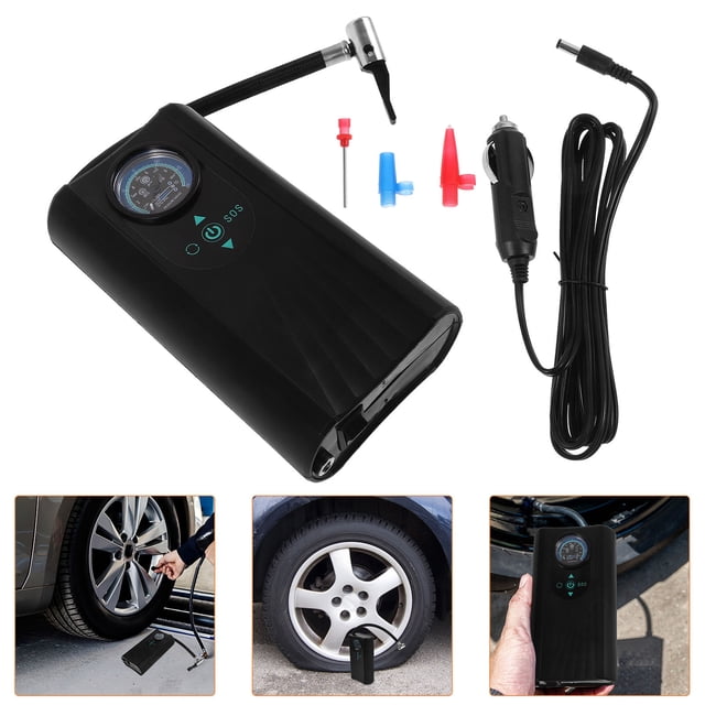 FOMIYES Inflador Portátil De Llantas Para Auto Color Negro Con Compresor De Aire Y Uso
