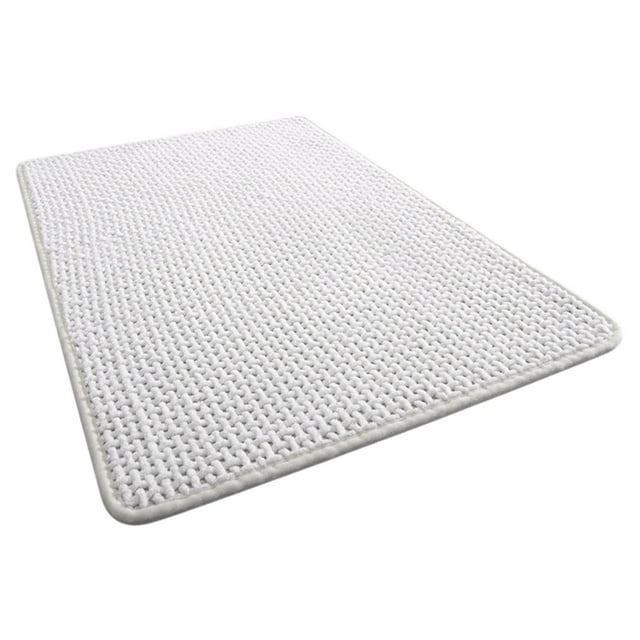 Eoozwa Bathroom Rugs Non Slip Washable, Extra Soft Comfortable Bath Mat, Water Absorbent Thick Floor Mats, Shaggy Rugs for Shower Bathtubs