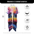 thumbnail image 6 of SCRAWLGOD Palm Tree Sunset Print Kimono Swimsuit Cover Up for Women Casual Lightweight Swimsuit Coverup Long Beach Cover Up, 6 of 6