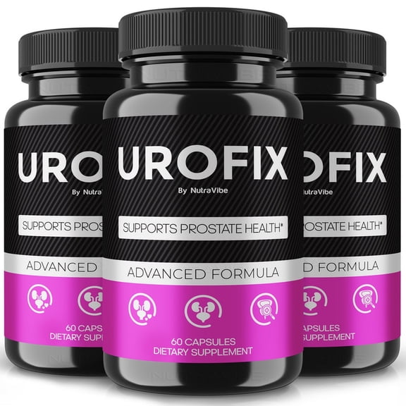 (3 Pack) Urofix Capsules - Urofix Prostate Support Formula with Natural Blend for Urinary Flow, Comfort & Balance | Easy-to-Swallow Daily Pills for Over-All Wellness (180 Capsules)