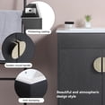 thumbnail image 6 of Bathroom Vanity with Top and Sink, Modern Single Vanity with 2 Soft-Close Doors and Open Shelf, Solid Wood Bathroom Cabinet White Ceramic Basin, 6 of 8