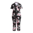 thumbnail image 3 of Joyspun Women's Dreamy Soft Collection Notch Collar Short Sleeve Knit Top & Capri Pajama Set, 2-Piece, Sizes XS-3X, 3 of 3