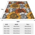 thumbnail image 3 of for Sunflower Blanket Flannel Fleece Floral Sunflower Flower Throw Blankets for Adult and Kids Soft Fuzzy Plush Blanket Cozy Lightweight All Seasons for Travel Bed and Couch 50"x40", 3 of 6