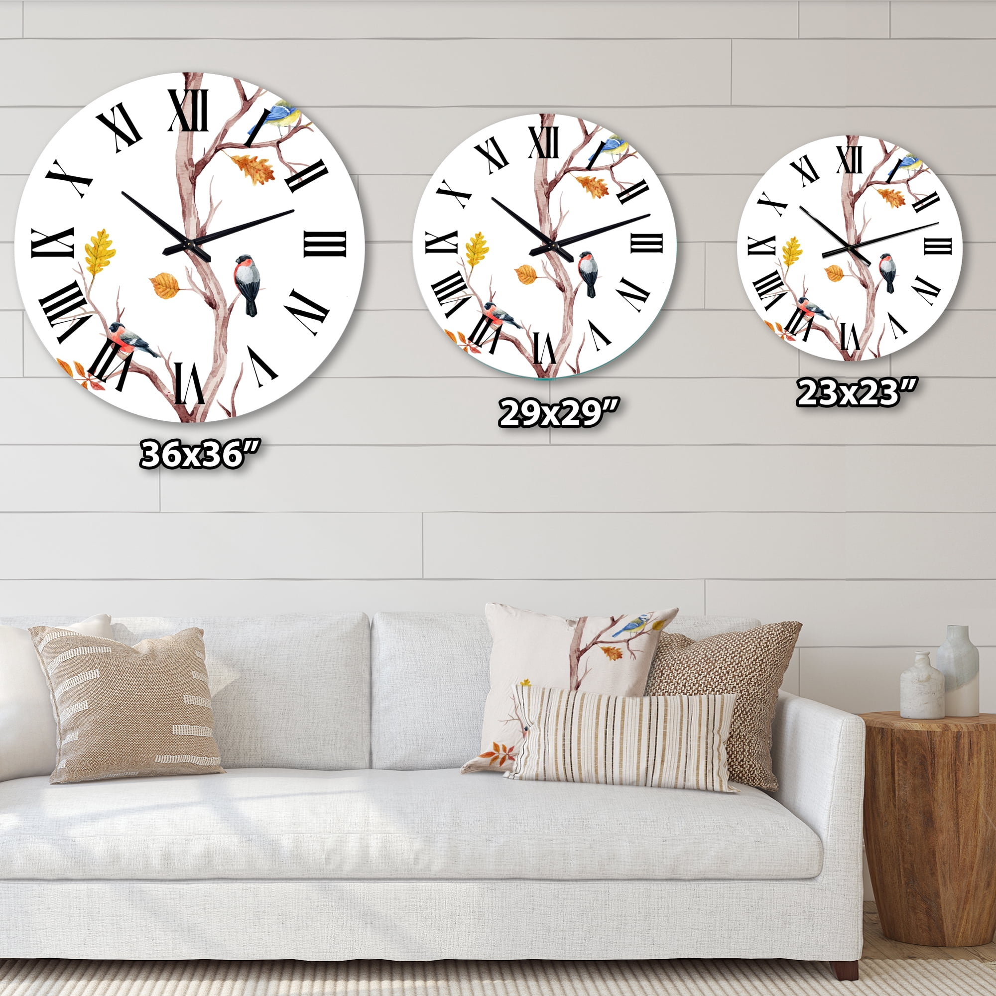 Designart 1 in Quartz Traditional Wall Clock