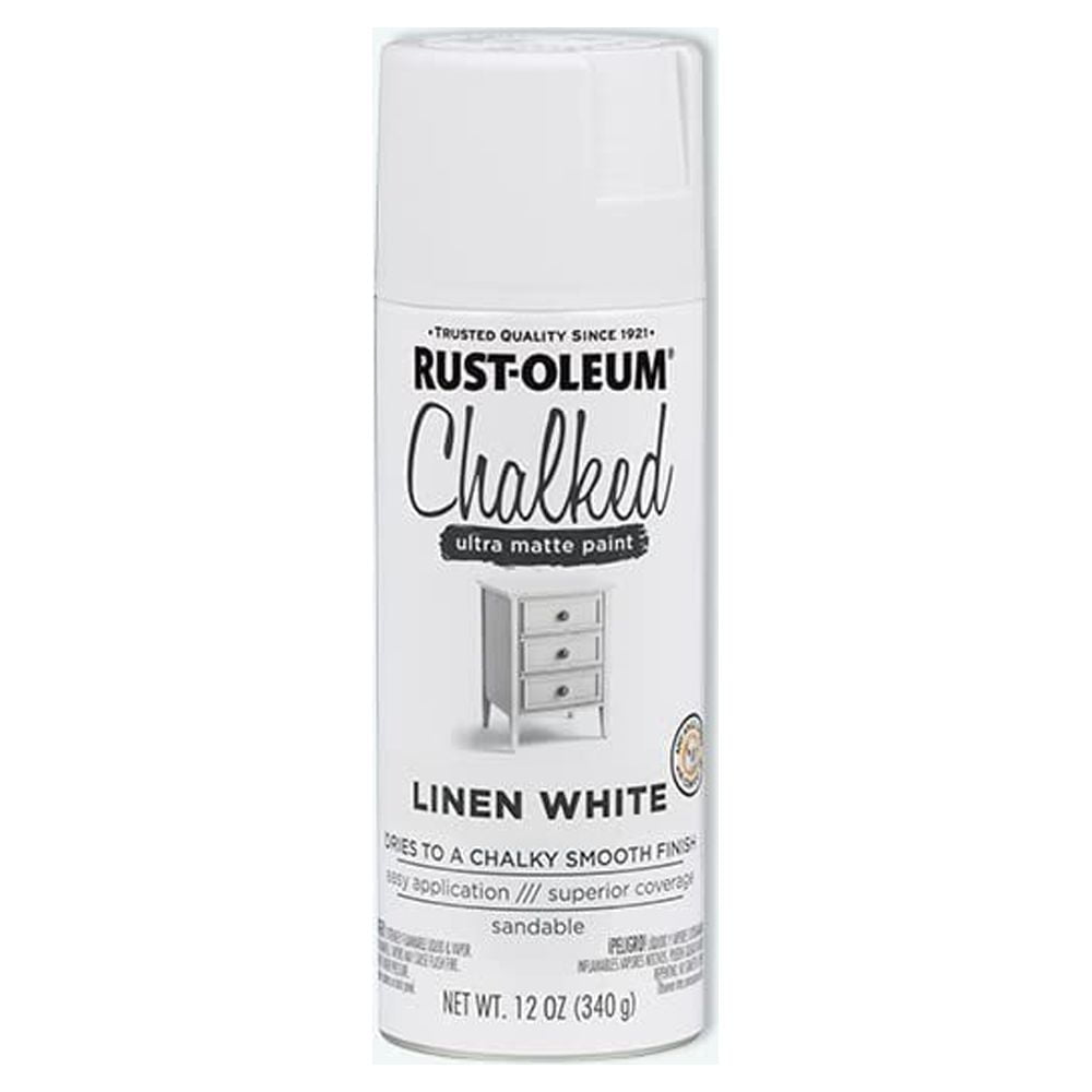 Rust-Oleum 302591-6PK Chalked Ultra Matte Spray Paint, 12 Ounce (Pack of 6), Linen White