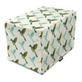 thumbnail image 1 of Bird Dog Crate Cover, Continuous Pattern of Colorful Hummingbirds, Easy to Use Pet Kennel Cover Small Dogs Puppies Kittens, 7 Sizes, Ivory Dark Seafoam, by Ambesonne, 1 of 6