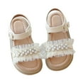thumbnail image 2 of JTieacloth Summer Pearl Water Sandals For Girls Cute Soft Bottom For Children And Babies Sandals Summer Dresses Shoes,Sizes 21 Little Kid(1-1.5 Years), 2 of 7