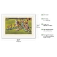 thumbnail image 2 of Hawaii Hula Girls and Poi Pounder - Vintage Hawaiian Travel Poster c.1930s - Fine Art Rolled Canvas Print (Unframed) 27in x 40in, 2 of 4