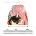 thumbnail image 3 of Pofeuu Colorful Cat With Flowers Print Multifunction Beanie Hat for Men Women Fashion Scarf Soft Stretch Skull Cap, 3 of 8