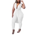 thumbnail image 1 of Gibobby pantalones de yoga Mono juvenil y de moda de color sólido de talla grande para mujer para ir a la oficina(Blanco， XXL), 1 of 4