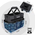 thumbnail image 2 of Bolsa para herramientas de jardín WORKPRO resistente de alta durabilidad con 10 bolsillos, azul floral, 2 of 7