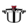 thumbnail image 2 of DimyFew Pressure Cooker 316 Stainless Steel Mini Pot Rice Cooker Camping Pressure Canner Nonstick Surface User Friendly Lid Suitable for Home Cooking Camping Use 6L, 2 of 8