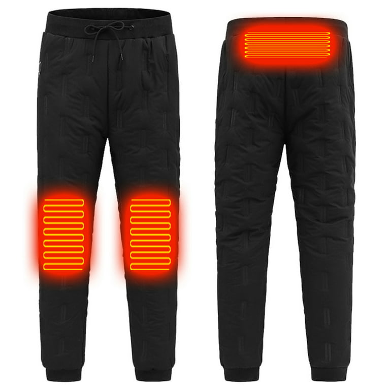 purcolt Unisex Plus Size Winter Electric Heated Pants, Smart Thermostatic  Knee Pads Puffer Pants Fleece Lined Snow Pants Elastic Waist Thickening  Down