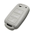 thumbnail image 3 of Funda de silicona para llave remota de coche, protección para llaves, color gris, 3 of 9