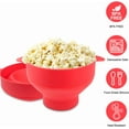 thumbnail image 2 of Popcorn Microwave, Foldable Silicone Popcorn Container, BPA Free Popcorn Pot Bowl with Lid, Hot Air Corn Popcorn Machine Without Oil, 2 of 3