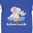 thumbnail image 4 of Inktastic My Nonni Loves Me Cute Elephants Clouds Moon and Stars Boys or Girls Baby Bodysuit, 4 of 5