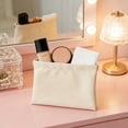 thumbnail image 6 of Fwttom Makeup Bag, Portable Travel Toiletry Bag PU Make Up Pouch with Zipper, Large-capacity Cosmetic Storage Organizer for Women Men, White, 6 of 6