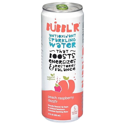 Bubblr Antioxidant Sparkling Water - Passion Fruit Wond'r, Watermelon Lime Smash'r, Peach Raspberry Dazzl'r - Variety Pack, 0 Suger, 69 Mg Caffine, Sparkling Water 12 Fl Oz (Pack Of 6) Repackaged