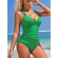 thumbnail image 5 of Charmo Women's One Piece Swimsuit Tummy Control Swimsuits V Neck Ribbed Bathing Suits, 5 of 5