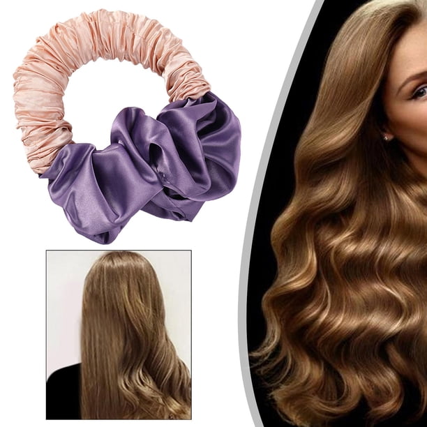 Cómoda varilla para rizar sin calor Varilla para rizar el cabello Lazy Hair Wrap Curling Slik Satin Púrpura Colcomx Barras de curling