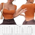 thumbnail image 2 of Camiseta Sin Mangas Summer Crop Top Ins Sexy Ultra Short Lady Vest Mujer Color sólido (Naranja S) Ygjytge para Mujer Naranja T S, 2 of 7