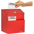 thumbnail image 4 of AdirOffice Boîte à Suggestions Murale en Acier Verrouillable, Rouge (2 pack), 4 of 12
