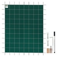 thumbnail image 2 of Winter Pool Safety Cover, 16x30 ft, Triple-Stitched Mesh, Green | Keeps Debris Out & Allows Rain Through | Hardware Included, 2 of 6