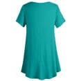 thumbnail image 2 of Made by Johnny Women's Tunic Top Casual T Shirt for Leggings S-5XL Plus Size XXL JADE, 2 of 6