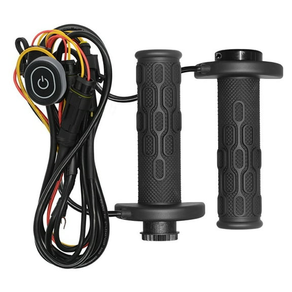 Universal 12V Motorcycle 22mm Hand Heated Grips Molded Grips ATV Warmers 5-Gear Adjust Temperature Smart Temperature