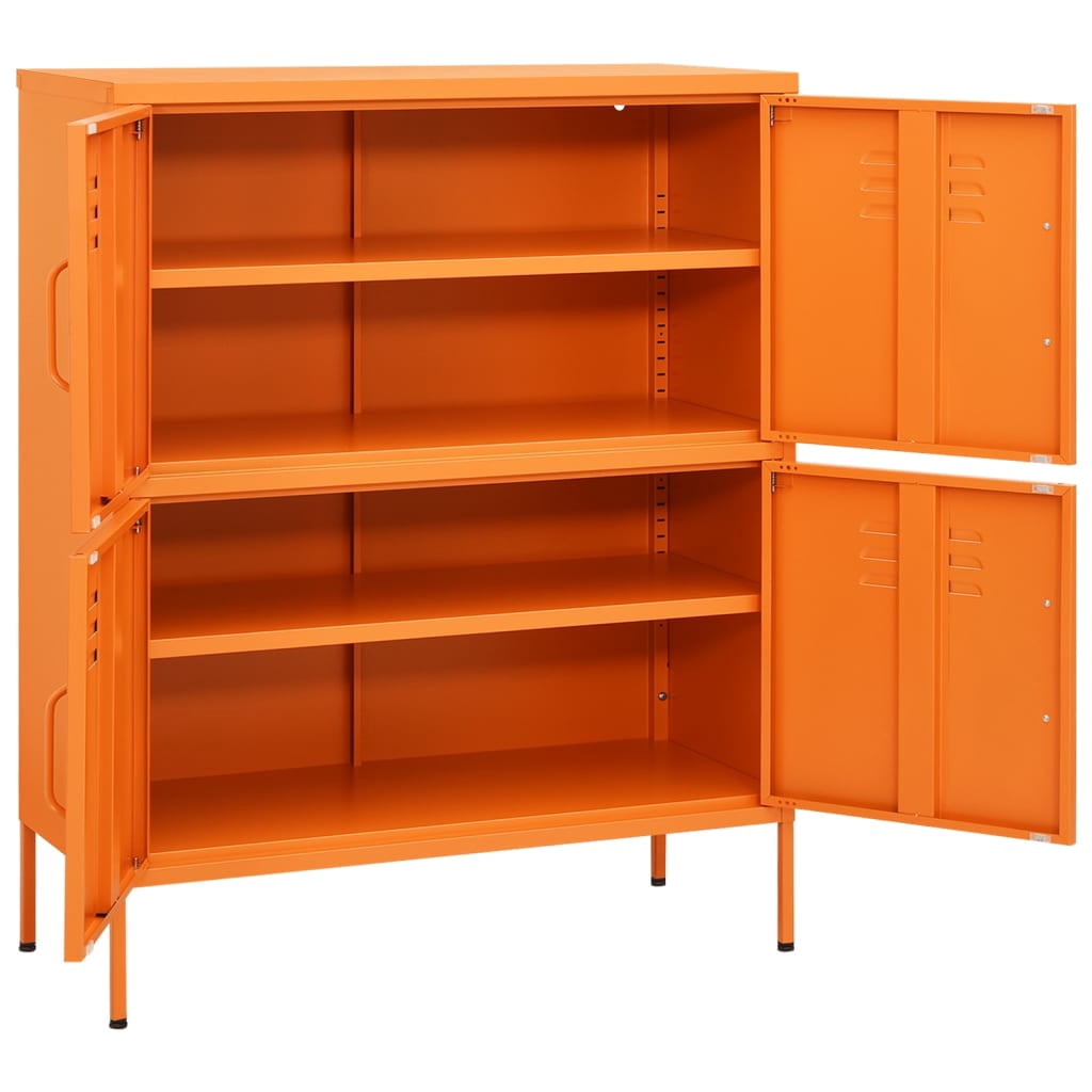 vidaXL Storage Cabinet Freestanding File Cabinet with Shelves for Office Steel