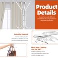 thumbnail image 4 of shiyou-1Pc Freestanding Coat Rack, Metal Hat Rack with 11 Hooks, Tree Coat Racks Clothes Rock Coat Hanger Stand for Bedroom, Hallway, Office (White), 4 of 4