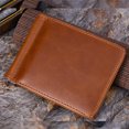 thumbnail image 5 of Monedero pequeño para hombre, tarjetero, mini monedero retro, tarjetero pequeño, café claro, 5 of 5