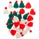 thumbnail image 1 of 24 mini sombreros navideños para muñecas, gorros de Papá Noel tejidos en miniatura, gorros navideños tejidos en miniatura coloridos, decoraciones, 1 of 7