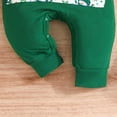 thumbnail image 7 of LAPAKIDS Infant Baby Boy Girl Christmas Hooded Romper Jumpsuit Letter Santa Xmas Printed Pocket Outfit Clothes Green 0-3 Months, 7 of 7