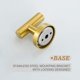 thumbnail image 5 of Ganchos para toallas de baño YONGSHENG acero inoxidable Sus304 oro cepillado paquete de 2, 5 of 5