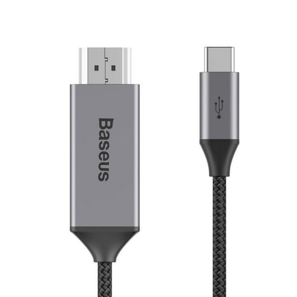 Câble Adaptateur Vidéo Type-C Mâle vers HD 4K Mâle 6 Pieds - Gris Cosmique