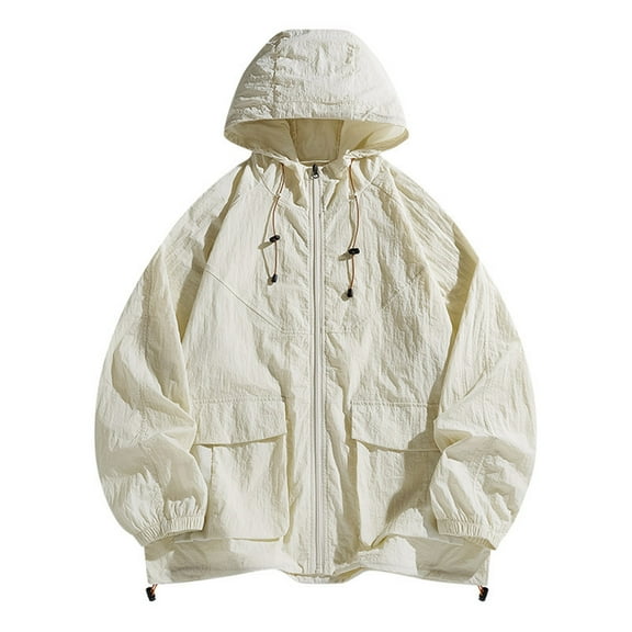 Wancir Summer Skin Coat Sun Protection Clothing Thin Jacket Men Hooded Sunscreen Outerwear
