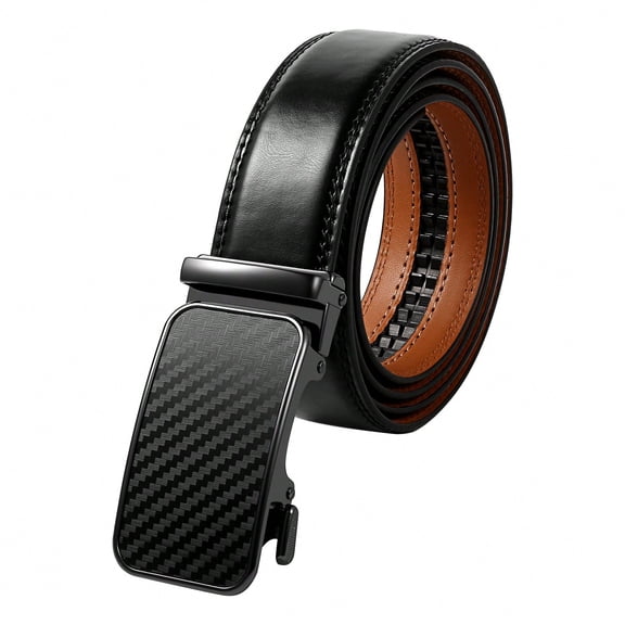 Avaner Genuine Leather Ratchet Belt For Men: Business Casual Automatic Buckle Dress Belt