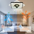thumbnail image 6 of Oaks Aura 19.2 inch Square Low Profile Ceiling Fan with Remote Control and LED Light., 6 of 8