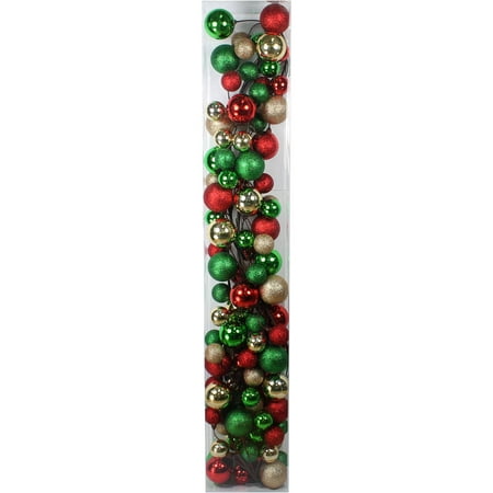 Holiday Time Christmas Ornaments 8.5' Shatterproof Garland 