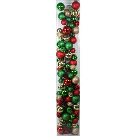 Holiday Time Christmas Ornaments 8.5' Shatterproof Garland 