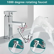 SKERELL 1080 Degree Swivel Water Faucet Kitchen Bubbler Connector Swivel Tap Faucet-Silver