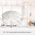thumbnail image 6 of Hunter - Belltown 3-light Rustic White, Medium Size Pendant Light, Dimmable, Transitional Style, Urn Shaped, for Bedrooms, Dining, Living Rooms - 19312, 6 of 8