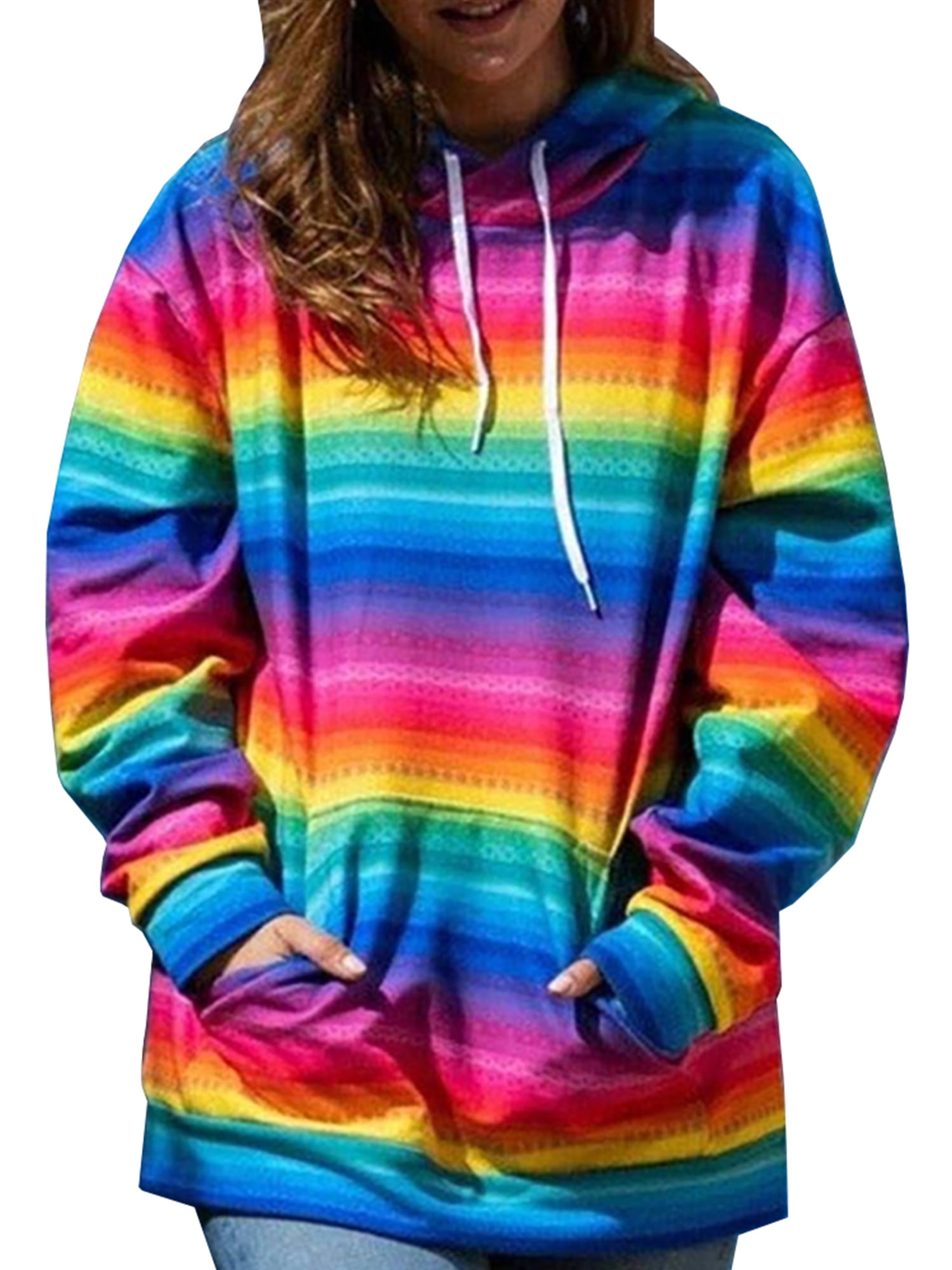 rainbow sleeve sweatshirt