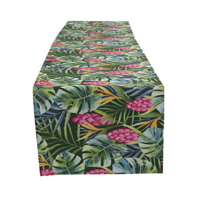 Gkeoshab Decorative Table Banner Sunflower And Floral Pattern Table Runner Heat Insulating And Non Slip Linen Placemat For Summer Home & Garden