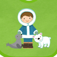 thumbnail image 4 of Inktastic Eskimo Boy Cute Alaska Boys Baby Bib, 4 of 4