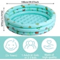 thumbnail image 2 of Piscine pour Enfants, (Verte) Piscine Gonflable Ronde, 100x35cm Piscine Pataugeoire Gonflable, Piscine Pataugeoire, Piscine Ronde Pataugeoire, Piscine Gonflable pour Enfants, Piscine d'Eau Intérieure et Extérieure pour Enfants, 2 of 5