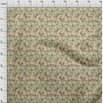 thumbnail image 4 of oneOone Rayon Dusty Green Fabric Florals Craft Projects Decor Fabric Printed By The Yard 56 Inch Wide, 4 of 4