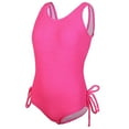 thumbnail image 5 of Tdoqot Girls Swimsuits One Piece Tankinis- Solid Color Summer Modest Bathing Suits Pink Size 8-10, 5 of 9